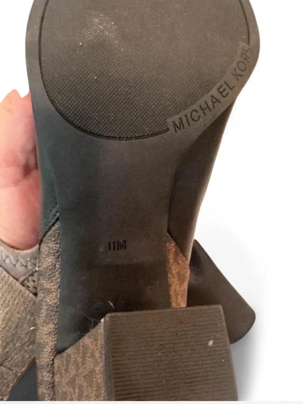 Michael Kors Britt Signature Logo Trim Ankle Boots, split-panel design. 11